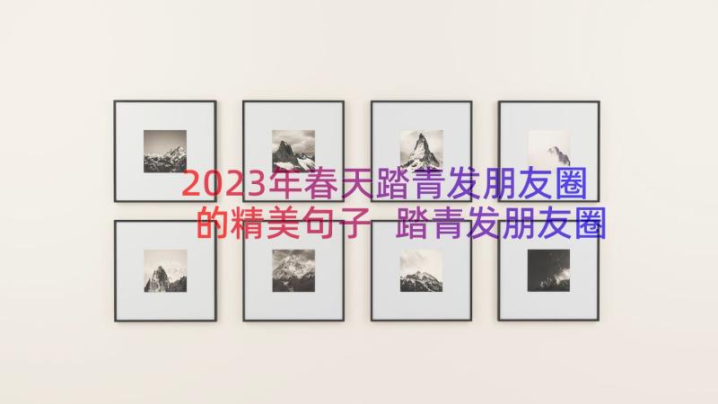 2023年春天踏青发朋友圈的精美句子 踏青发朋友圈的精美句子(实用8篇)