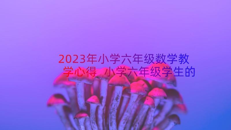 2023年小学六年级数学教学心得 小学六年级学生的奥数学习技巧(优秀8篇)