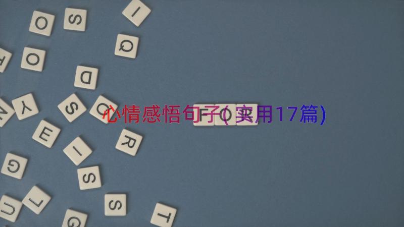 心情感悟句子(实用17篇)