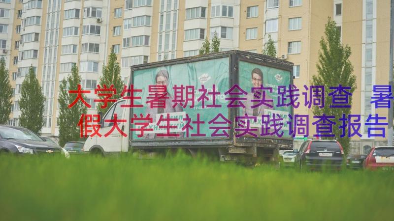 大学生暑期社会实践调查 暑假大学生社会实践调查报告(大全5篇)