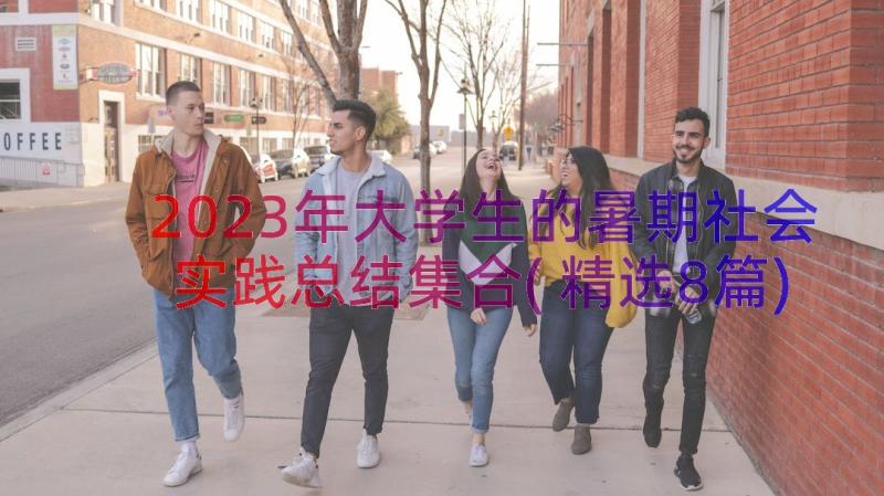 2023年大学生的暑期社会实践总结集合(精选8篇)