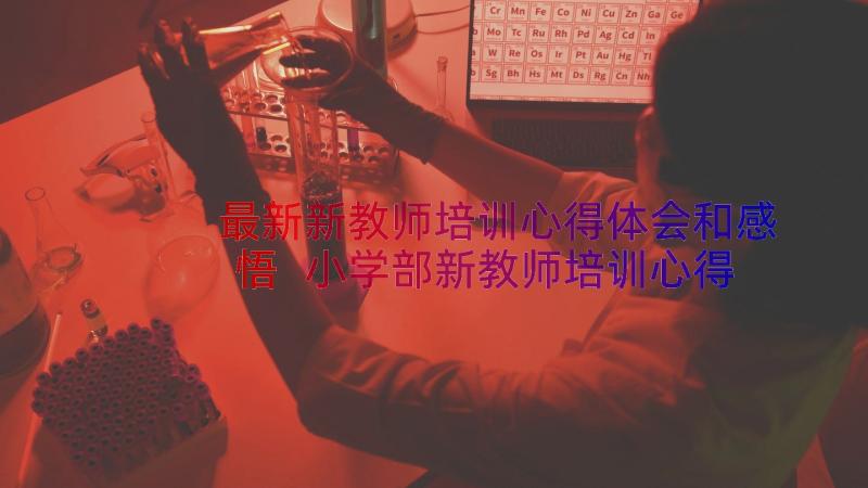 最新新教师培训心得体会和感悟 小学部新教师培训心得体会(实用12篇)