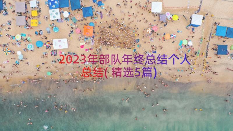 2023年部队年终总结个人总结(精选5篇)