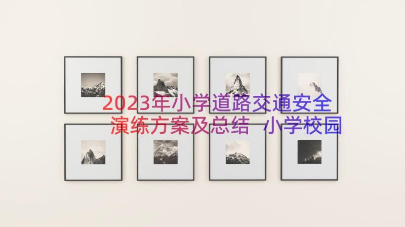 2023年小学道路交通安全演练方案及总结 小学校园交通安全演练方案(实用8篇)