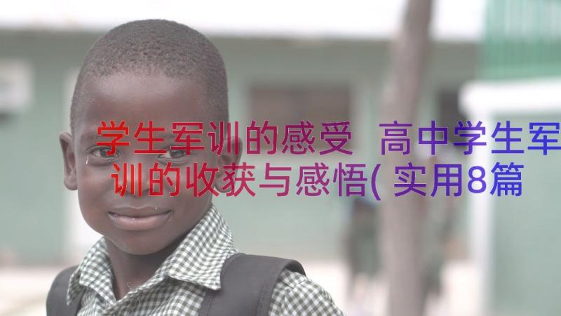 学生军训的感受 高中学生军训的收获与感悟(实用8篇)