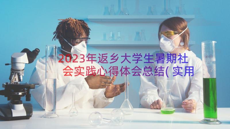 2023年返乡大学生暑期社会实践心得体会总结(实用12篇)