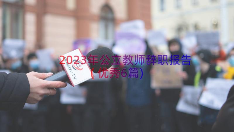 2023年公立教师辞职报告(优秀6篇)