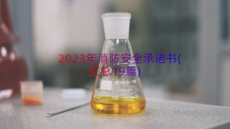 2023年消防安全承诺书(汇总19篇)