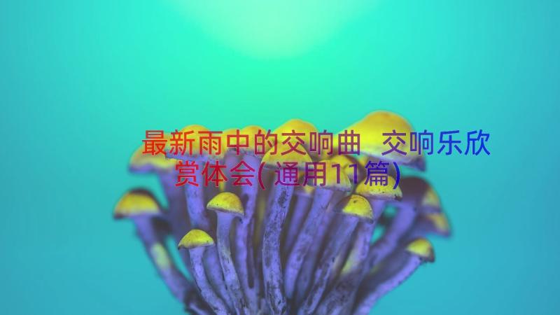 最新雨中的交响曲 交响乐欣赏体会(通用11篇)