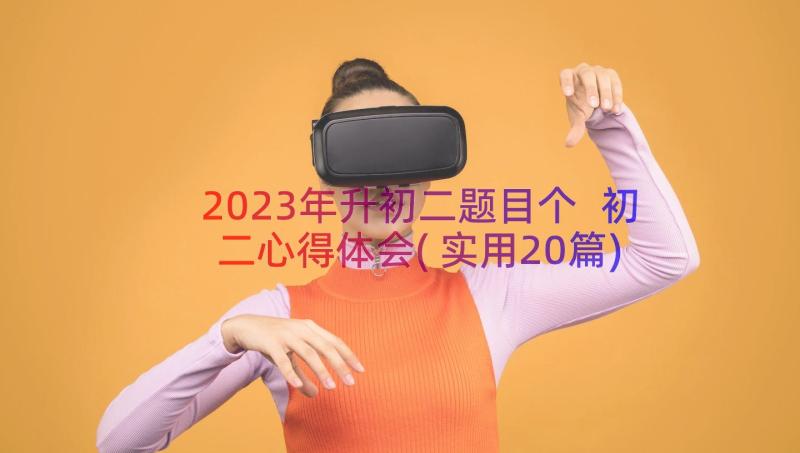 2023年升初二题目个 初二心得体会(实用20篇)