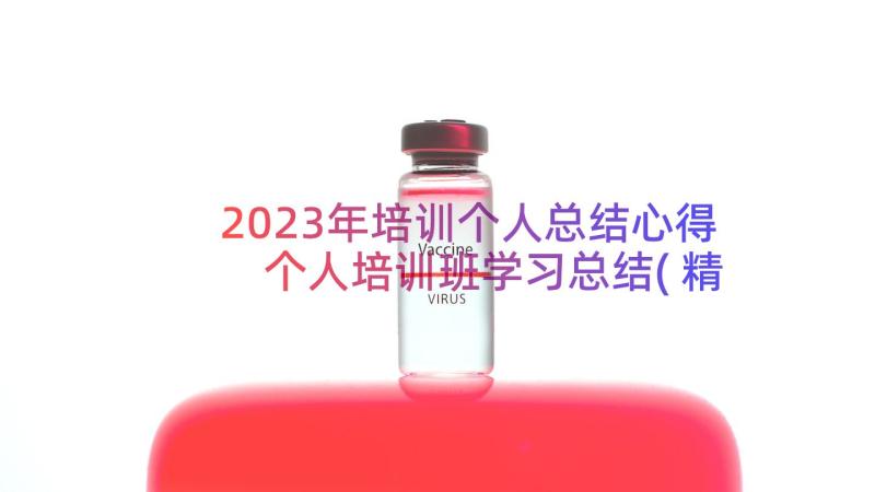 2023年培训个人总结心得 个人培训班学习总结(精选13篇)