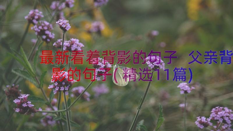 最新看着背影的句子 父亲背影的句子(精选11篇)