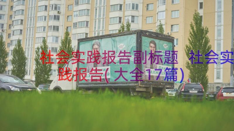 社会实践报告副标题 社会实践报告(大全17篇)