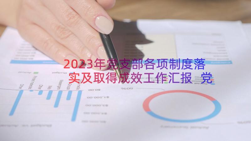 2023年党支部各项制度落实及取得成效工作汇报 党支部各项规章制度(模板6篇)