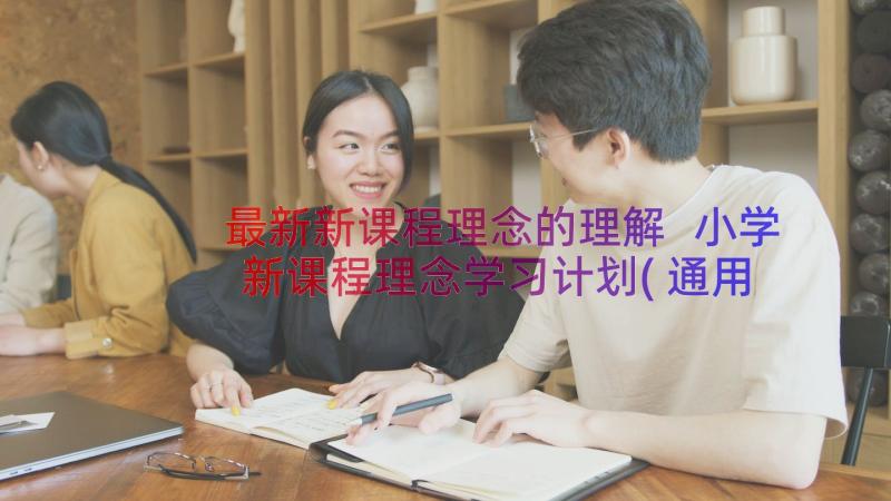 最新新课程理念的理解 小学新课程理念学习计划(通用11篇)