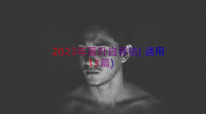 2023年晋升自荐信(通用13篇)