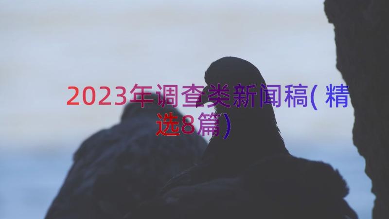 2023年调查类新闻稿(精选8篇)