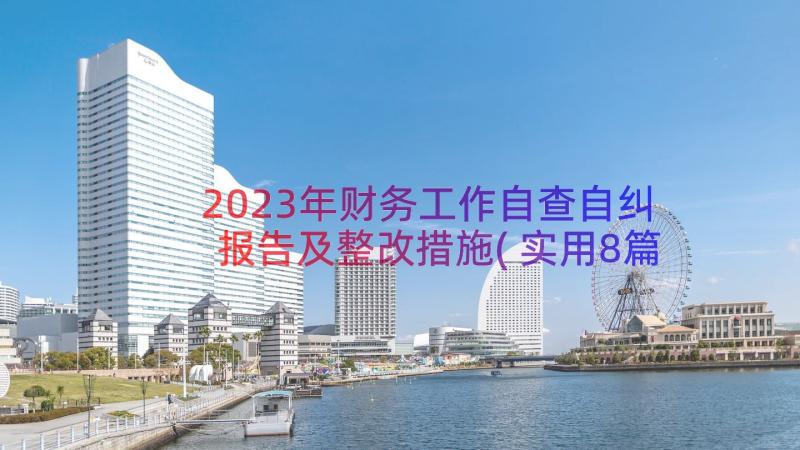 2023年财务工作自查自纠报告及整改措施(实用8篇)