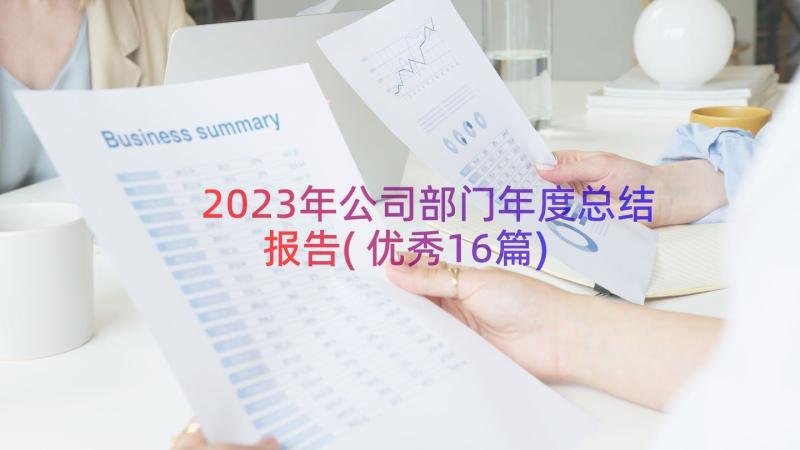 2023年公司部门年度总结报告(优秀16篇)