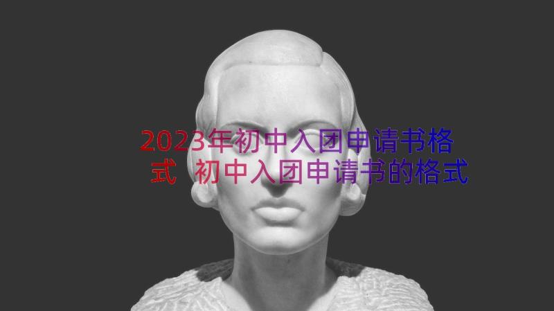 2023年初中入团申请书格式 初中入团申请书的格式(通用16篇)