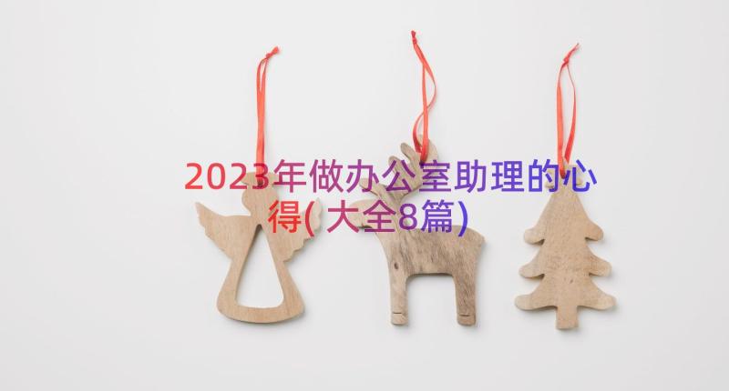 2023年做办公室助理的心得(大全8篇)