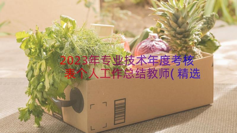 2023年专业技术年度考核表个人工作总结教师(精选8篇)