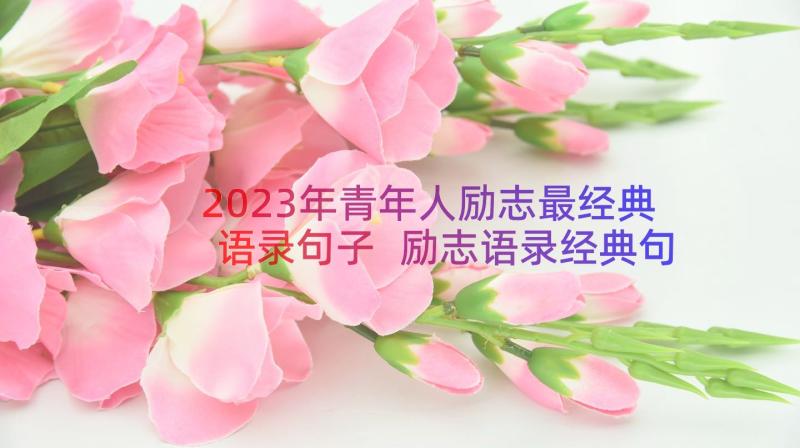 2023年青年人励志最经典语录句子 励志语录经典句子(通用13篇)