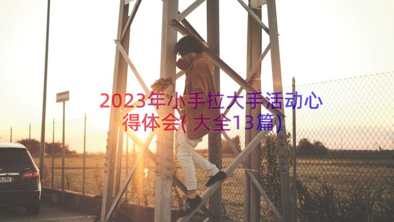 2023年小手拉大手活动心得体会(大全13篇)