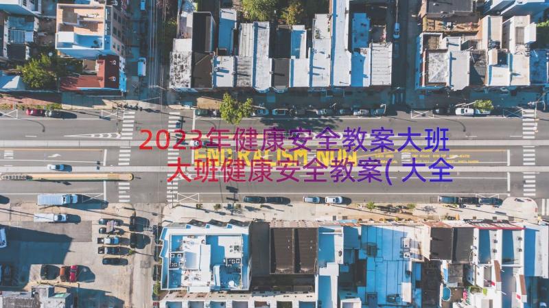 2023年健康安全教案大班 大班健康安全教案(大全11篇)