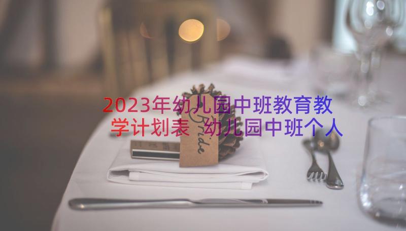 2023年幼儿园中班教育教学计划表 幼儿园中班个人教学计划(实用14篇)