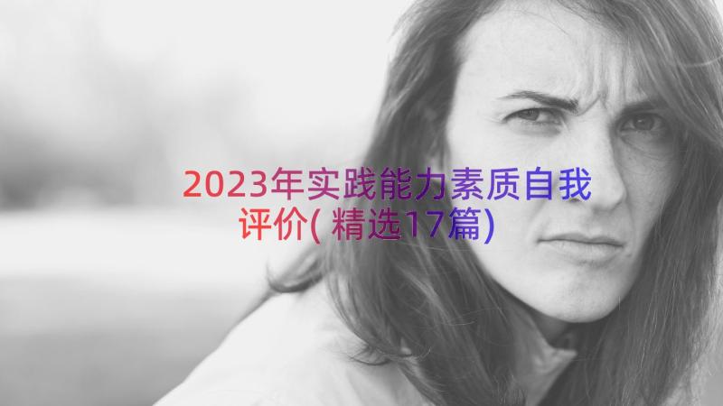 2023年实践能力素质自我评价(精选17篇)