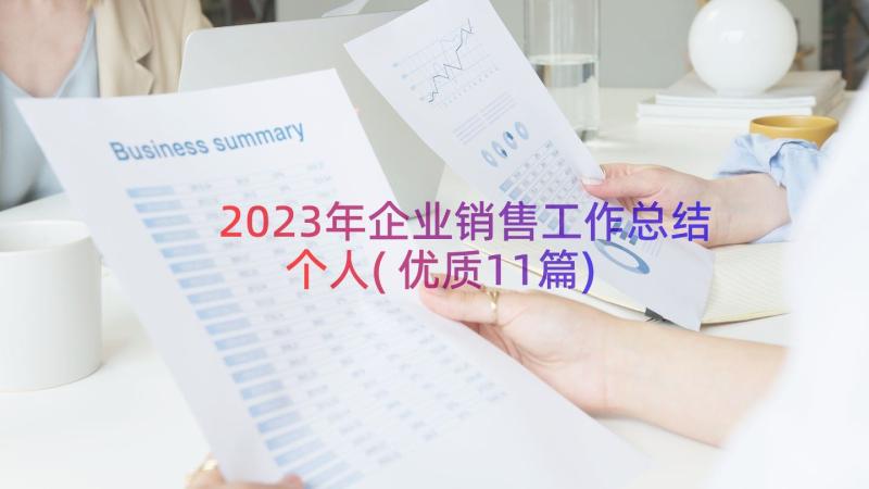 2023年企业销售工作总结个人(优质11篇)