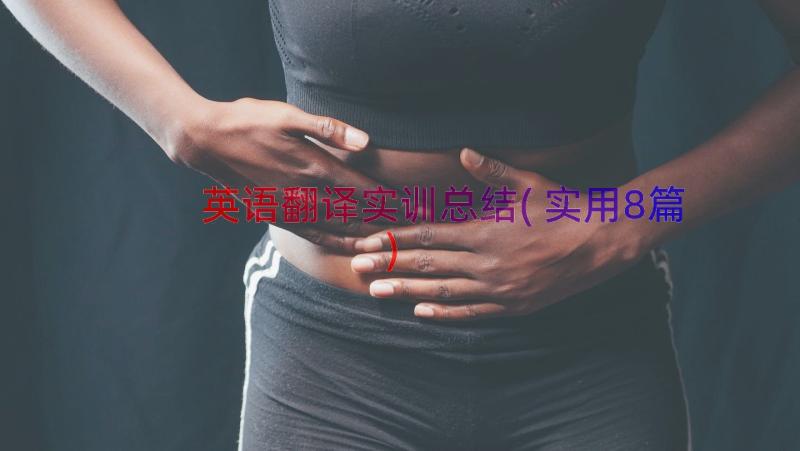 英语翻译实训总结(实用8篇)