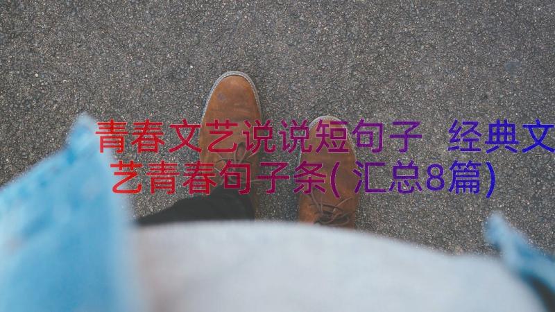 青春文艺说说短句子 经典文艺青春句子条(汇总8篇)