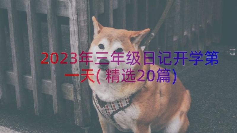 2023年三年级日记开学第一天(精选20篇)