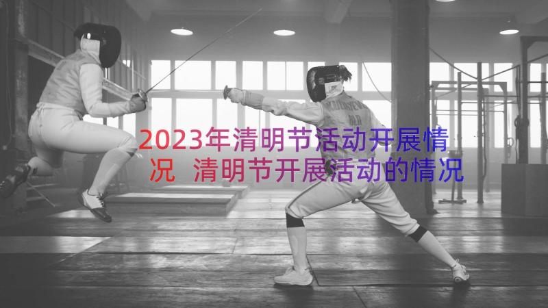 2023年清明节活动开展情况 清明节开展活动的情况总结(汇总8篇)