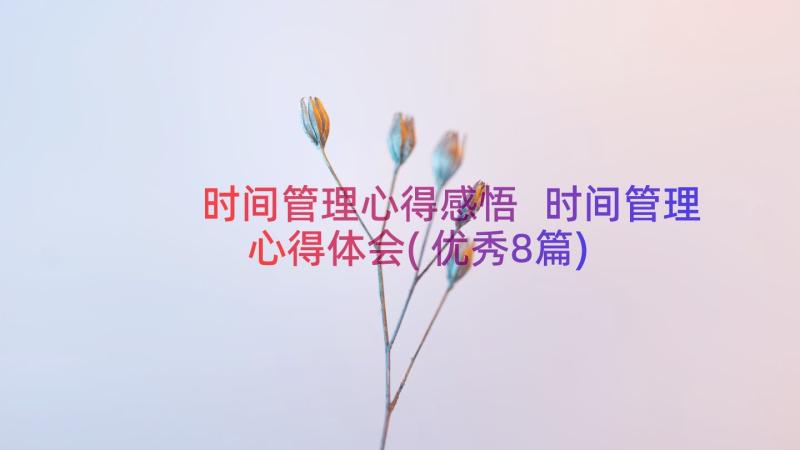 时间管理心得感悟 时间管理心得体会(优秀8篇)