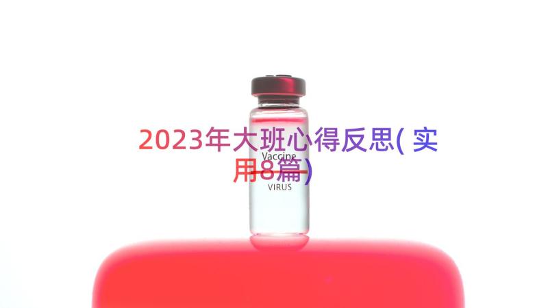 2023年大班心得反思(实用8篇)