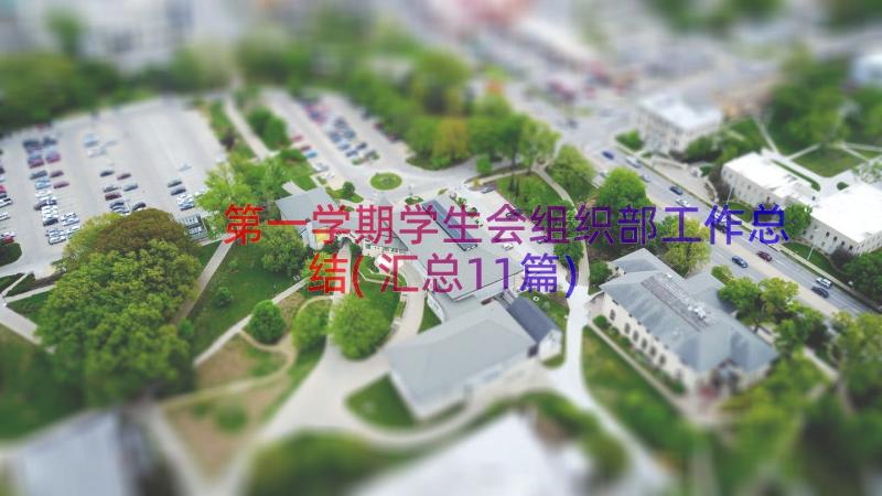 第一学期学生会组织部工作总结(汇总11篇)