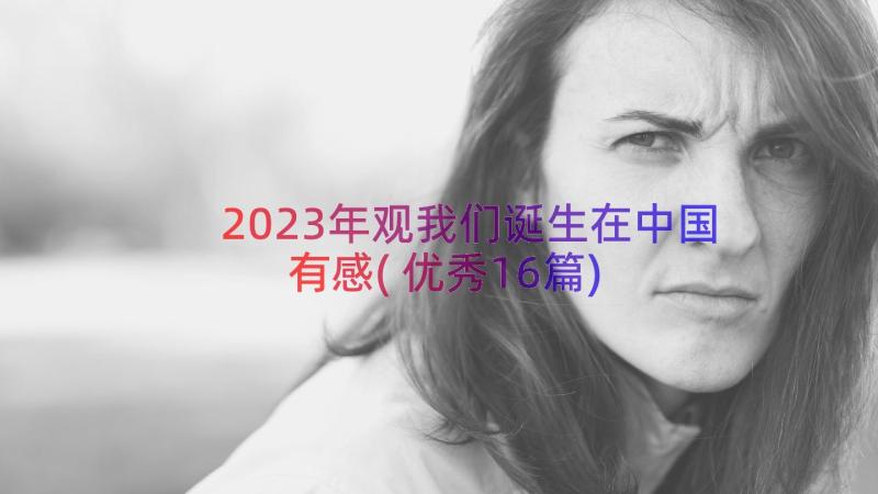 2023年观我们诞生在中国有感(优秀16篇)