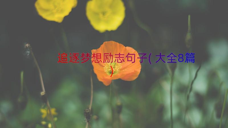 追逐梦想励志句子(大全8篇)