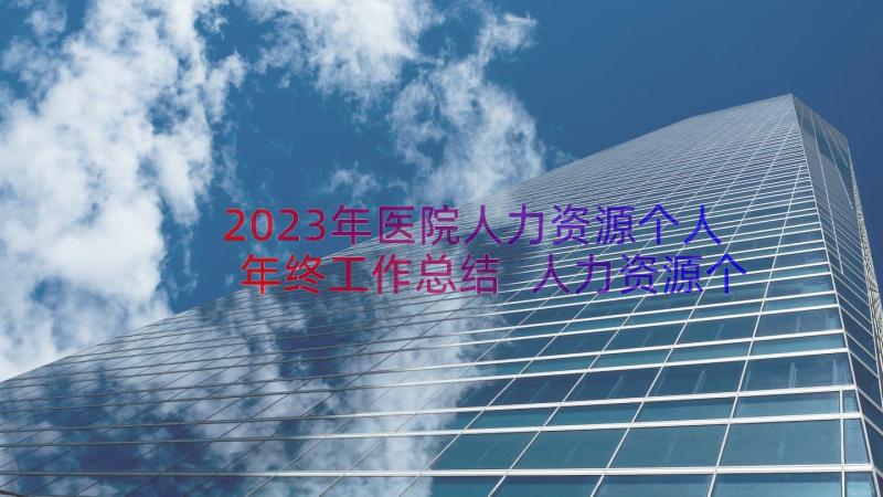 2023年医院人力资源个人年终工作总结 人力资源个人年终总结(汇总10篇)