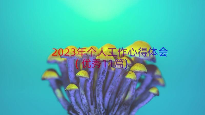 2023年个人工作心得体会(优秀11篇)