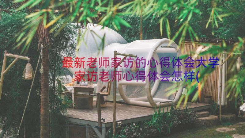 最新老师家访的心得体会大学 家访老师心得体会怎样(实用15篇)