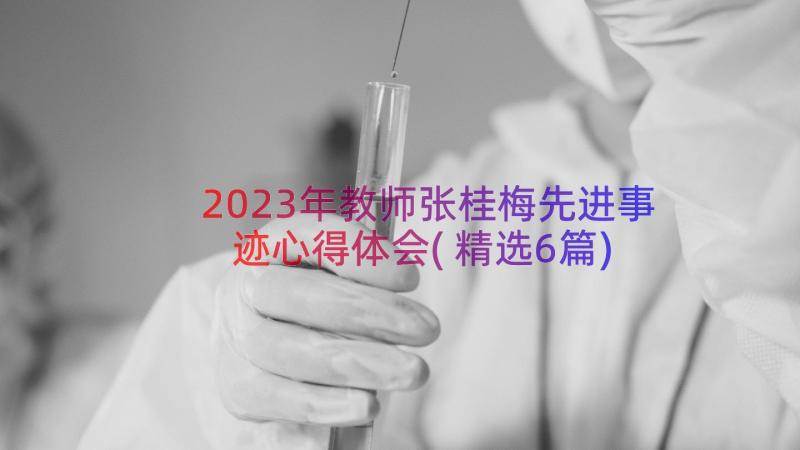 2023年教师张桂梅先进事迹心得体会(精选6篇)