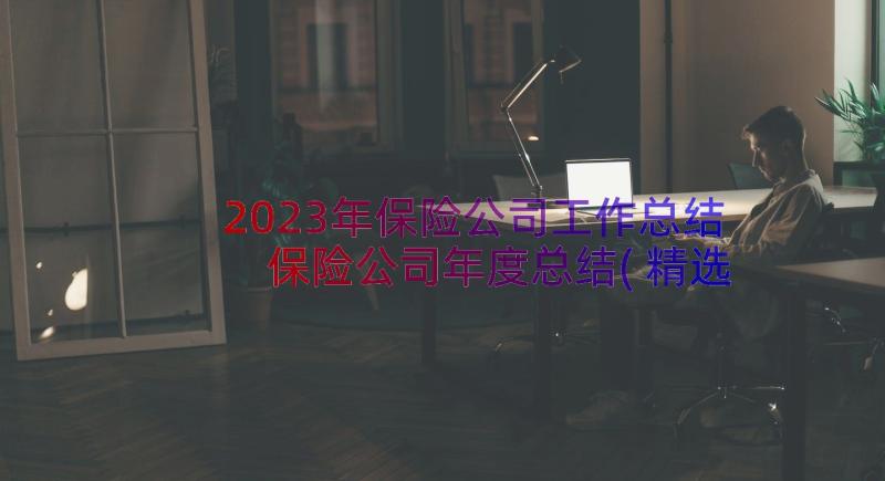 2023年保险公司工作总结 保险公司年度总结(精选17篇)