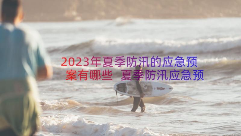 2023年夏季防汛的应急预案有哪些 夏季防汛应急预案(实用8篇)