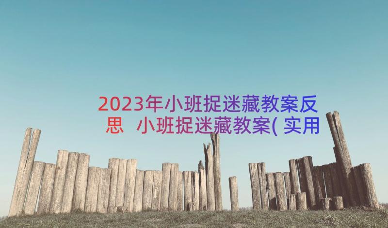 2023年小班捉迷藏教案反思 小班捉迷藏教案(实用18篇)