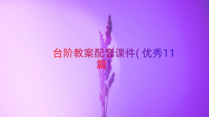 台阶教案配套课件(优秀11篇)