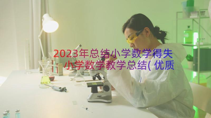 2023年总结小学数学得失 小学数学教学总结(优质13篇)